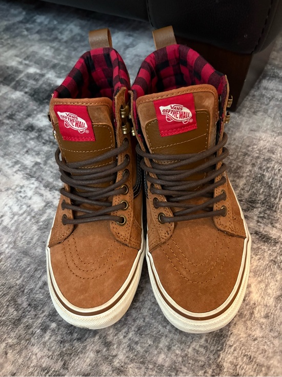 Vans Shoes - Vans Sk8-Hi MTE Leather Glazed High-Top Sneakers Tan Marshmallow